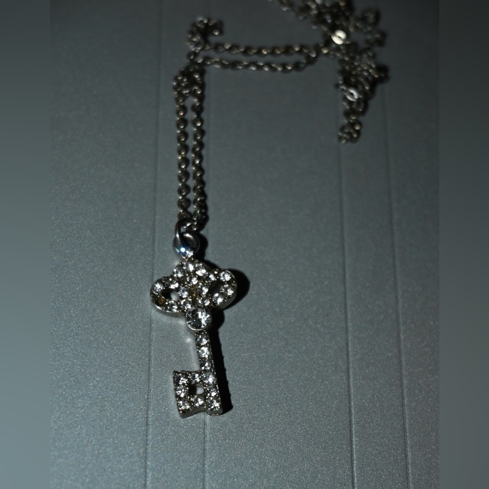 Silver Key Pendant Necklace